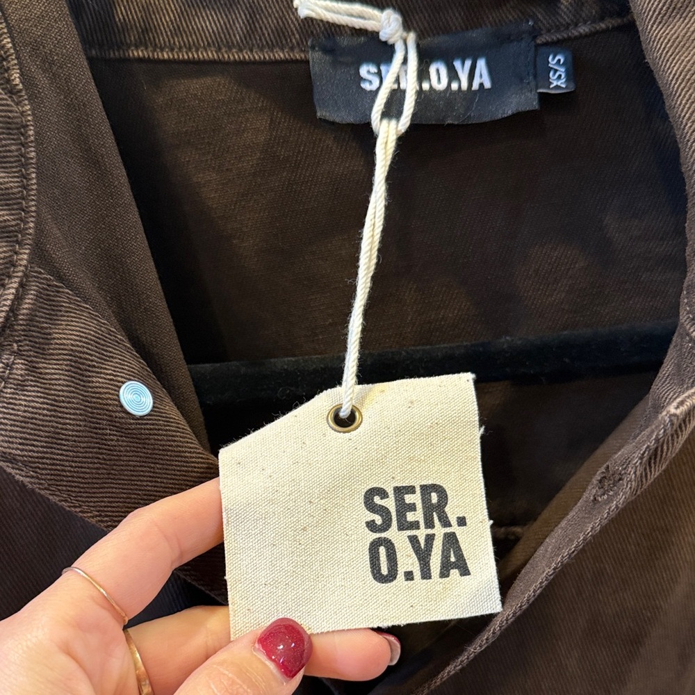 SER.O.YA Brown Jean Jacket - Picture 6 of 7